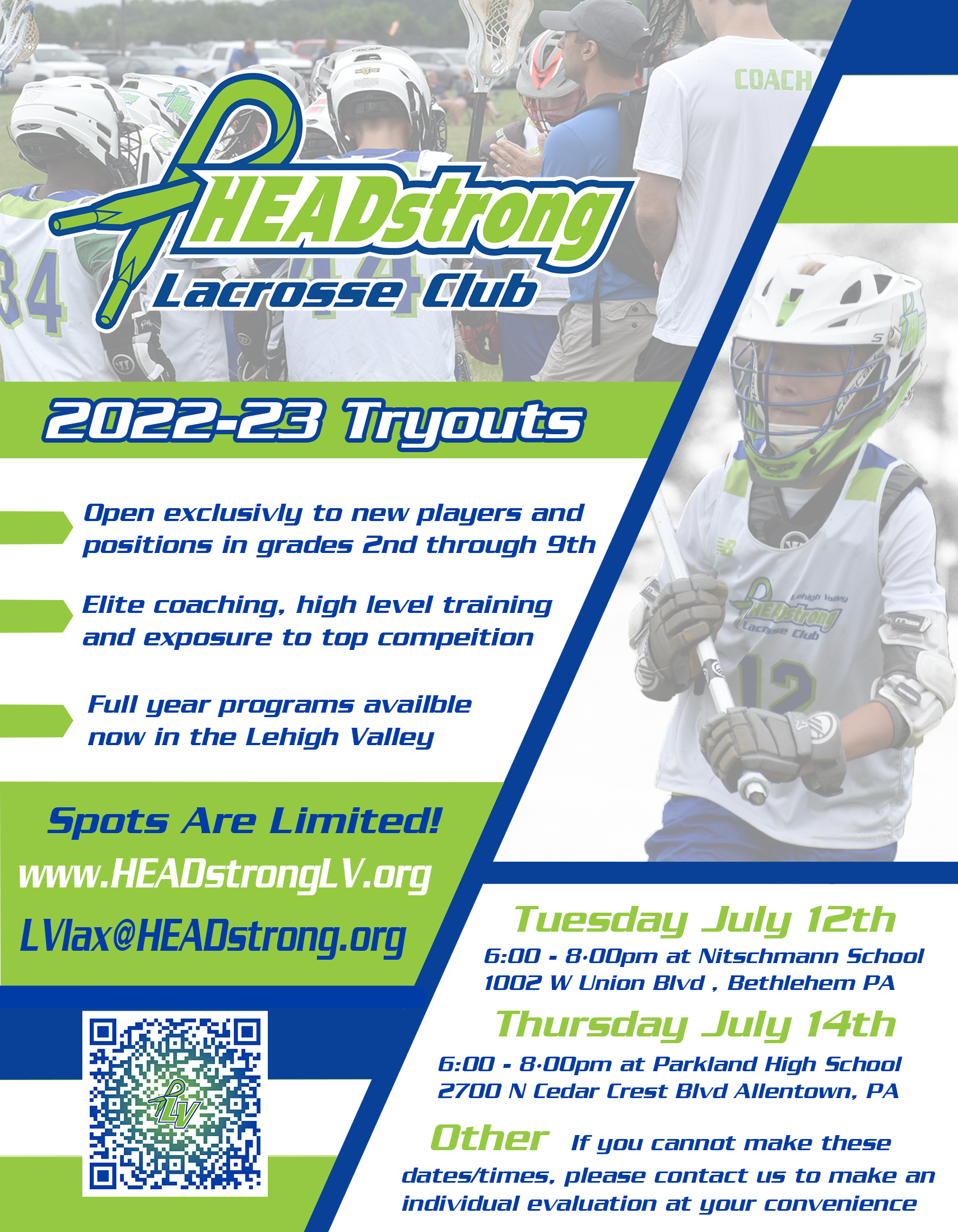 HEADstrong Lehigh Valley To Hold Tryouts HEADstrong Lacrosse Club